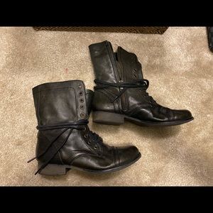 Steve Madden black combat boots